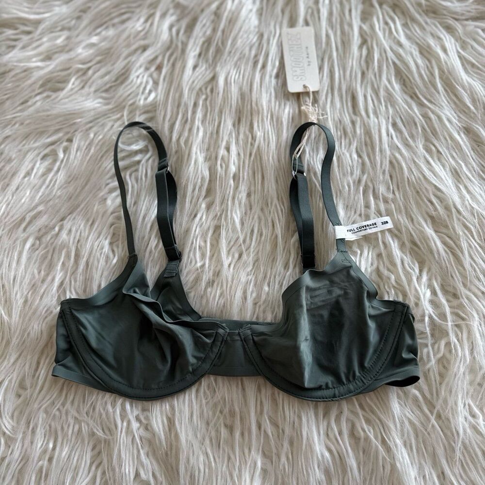 Aerie Smoothez Mesh Full Coverage Unlined Bra 32B Royal Palm
